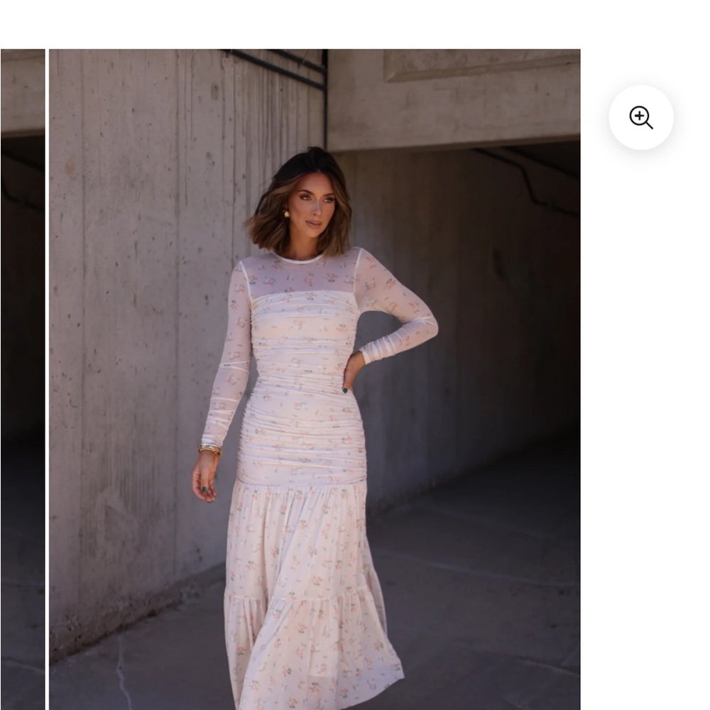 Elegant Floral Long Sleeve Dress